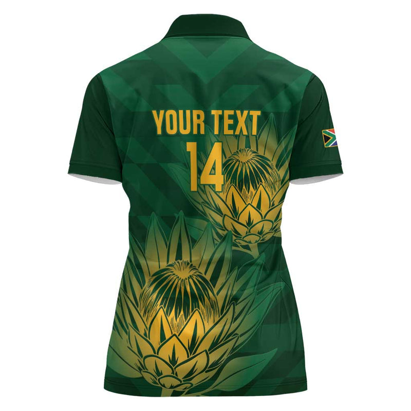 Custom South Africa Cricket Go Champions Proteas Women Polo Shirt