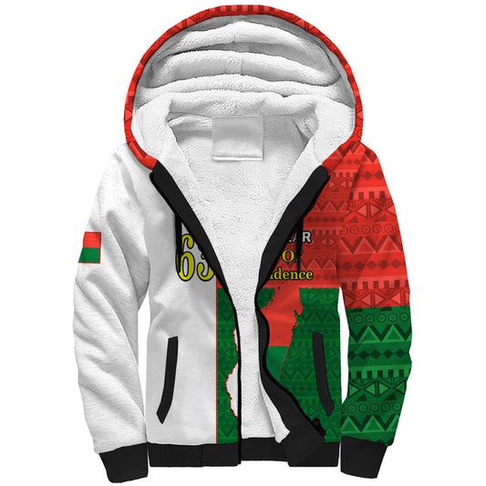 26 June Madagascar Independence Day Madagasikara African Pattern Sherpa Hoodie