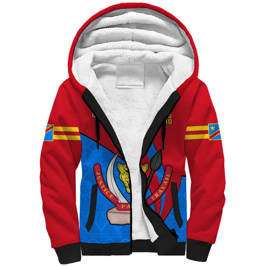 30 June Democratic Republic of the Congo Independence Day Happy 63rd Anniversary Sherpa Hoodie