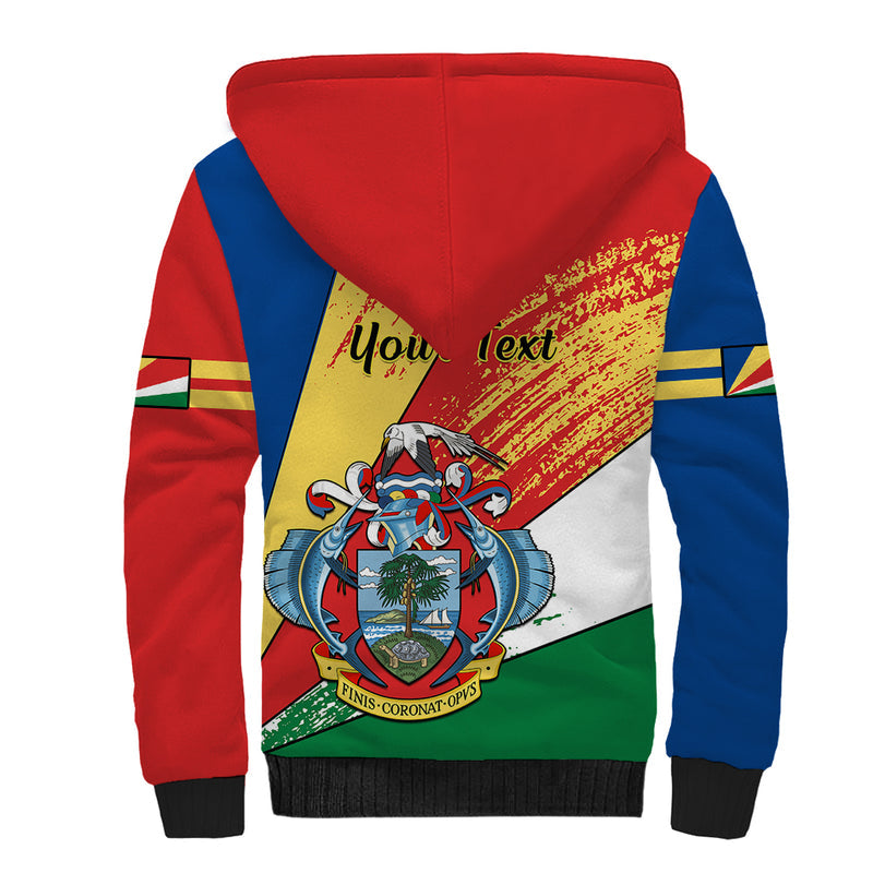29 June Seychelles Independence Day Flag Style Sherpa Hoodie
