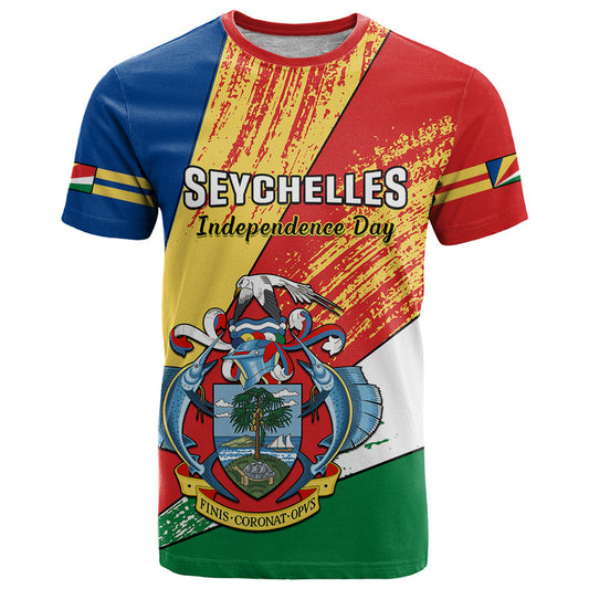 29 June Seychelles Independence Day Flag Style T Shirt