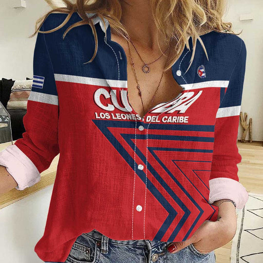 Custom Cuba Football 2025 Los Leones del Caribe Women Casual Shirt