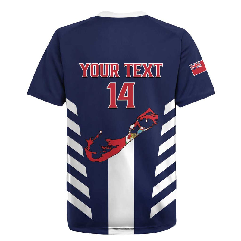 Custom Bermuda Football 2025 Go Gombey Warriors - Blue Rugby Jersey