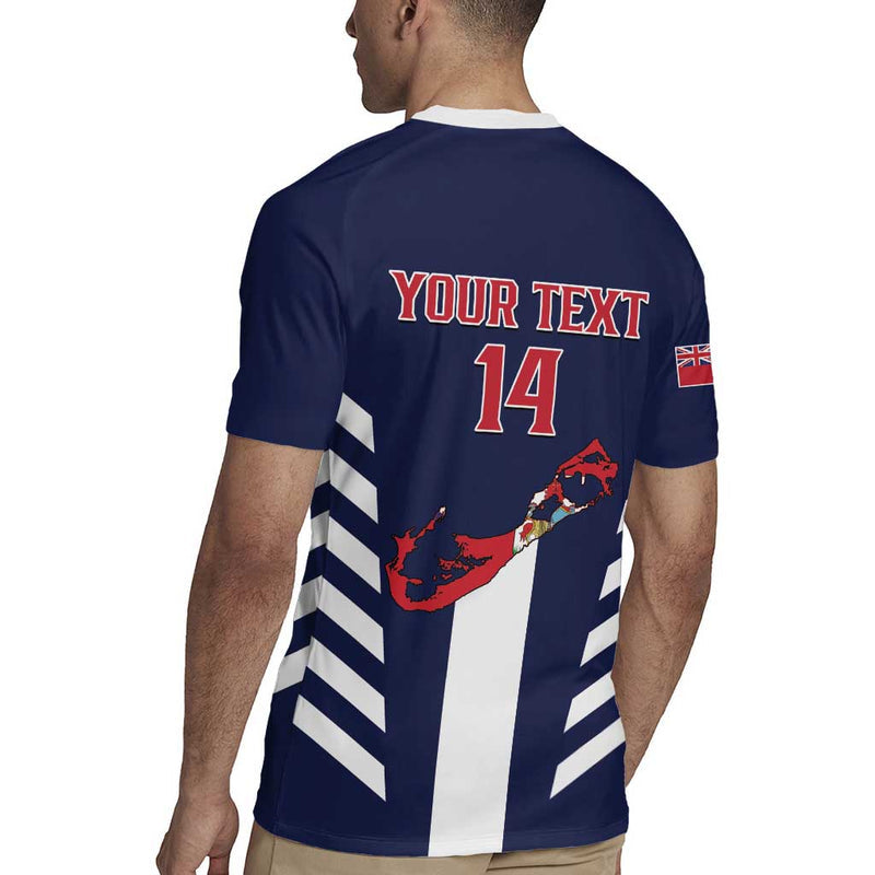 Custom Bermuda Football 2025 Go Gombey Warriors - Blue Rugby Jersey