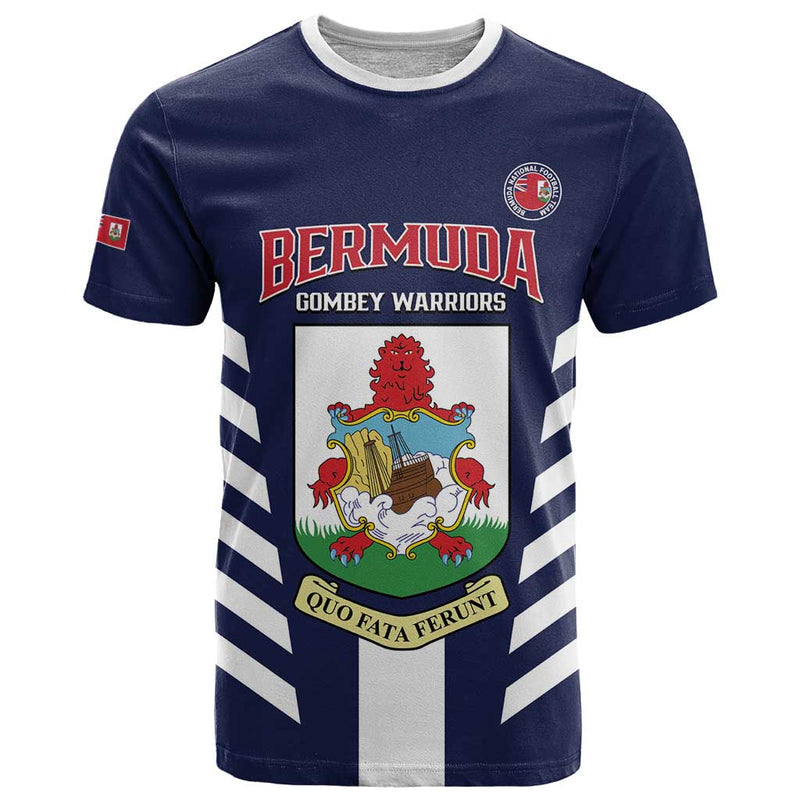 Custom Bermuda Football 2025 Go Gombey Warriors - Blue T Shirt
