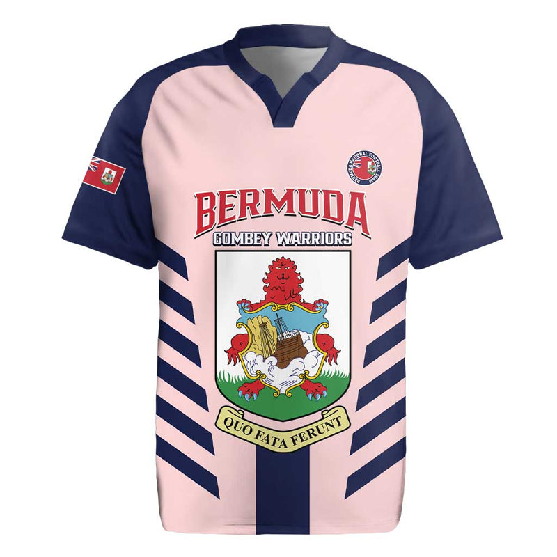 Custom Bermuda Football 2025 Go Gombey Warriors - Pink Rugby Jersey