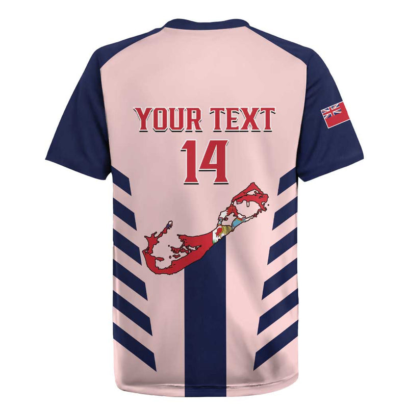 Custom Bermuda Football 2025 Go Gombey Warriors - Pink Rugby Jersey