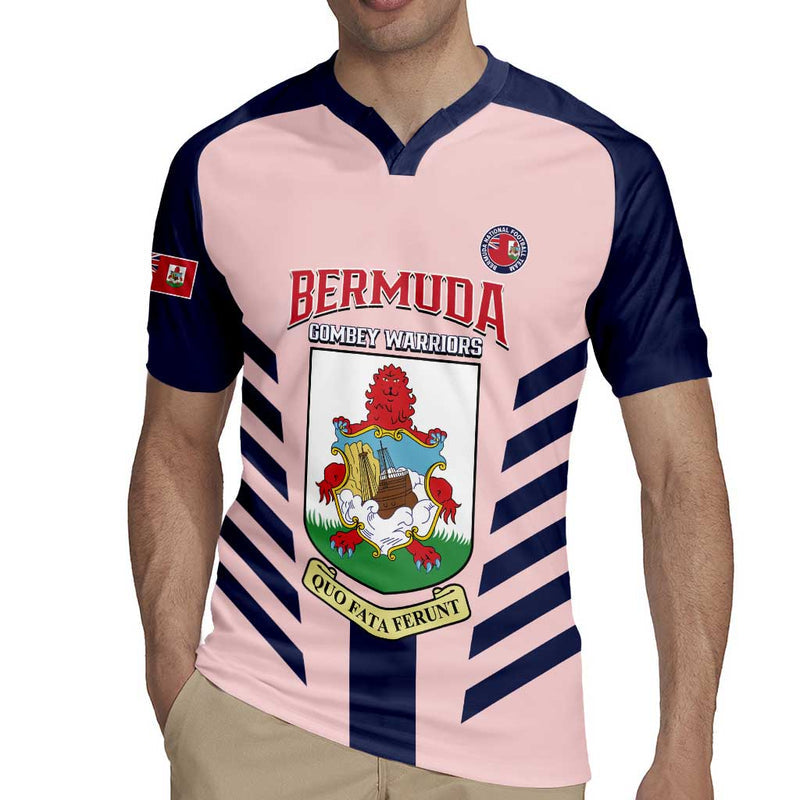 Custom Bermuda Football 2025 Go Gombey Warriors - Pink Rugby Jersey