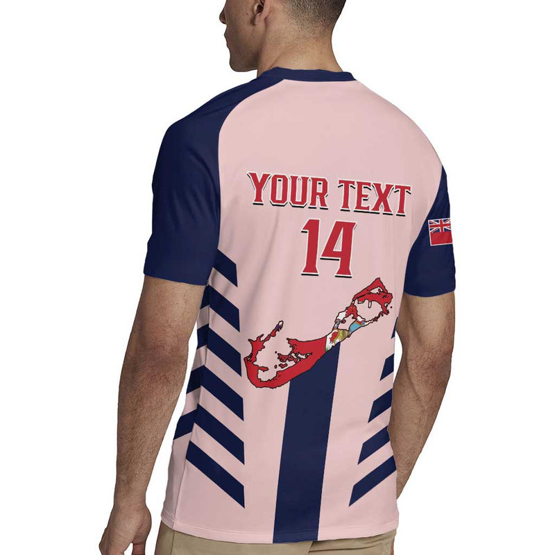 Custom Bermuda Football 2025 Go Gombey Warriors - Pink Rugby Jersey