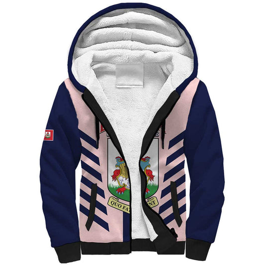 Custom Bermuda Football 2025 Go Gombey Warriors - Pink Sherpa Hoodie