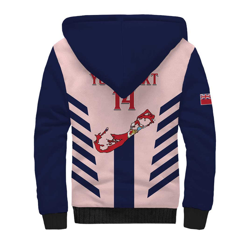 Custom Bermuda Football 2025 Go Gombey Warriors - Pink Sherpa Hoodie