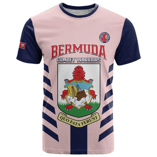 Custom Bermuda Football 2025 Go Gombey Warriors - Pink T Shirt