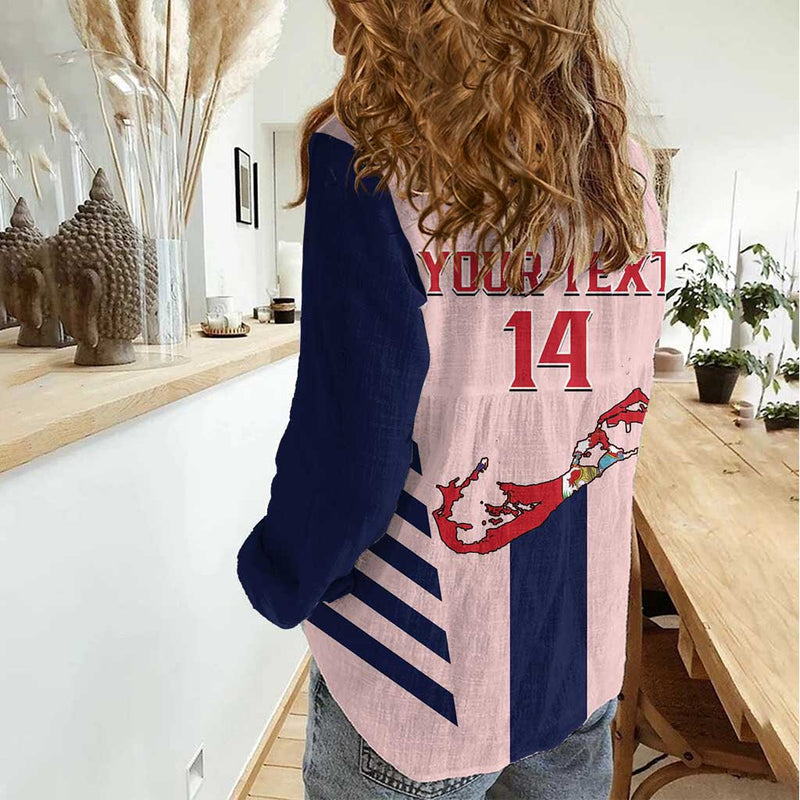 Custom Bermuda Football 2025 Go Gombey Warriors - Pink Women Casual Shirt