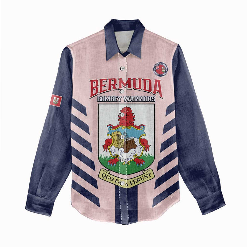 Custom Bermuda Football 2025 Go Gombey Warriors - Pink Women Casual Shirt