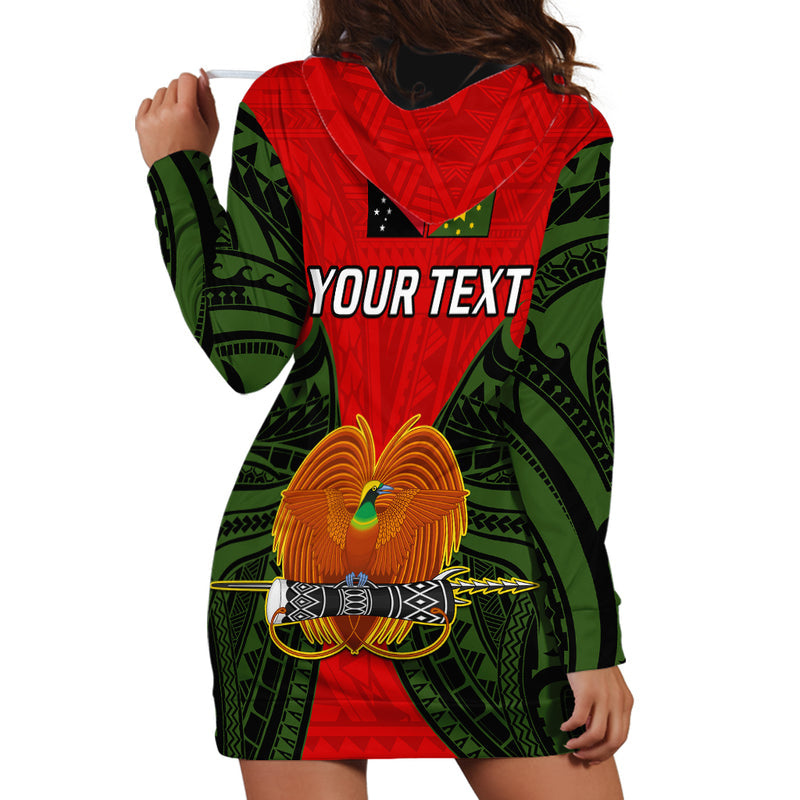 (Custom Personalised) Papua New Guinea Eastern Highlands Province Mix Coat Of Arms Polynesian Art Hoodie Dress