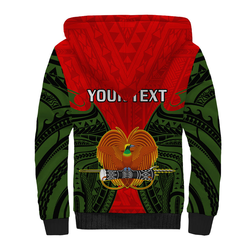 (Custom Personalised) Papua New Guinea Eastern Highlands Province Mix Coat Of Arms Polynesian Art Sherpa Hoodie