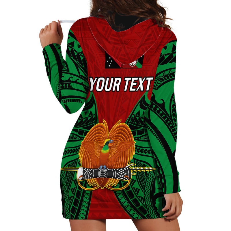 (Custom Personalised) Papua New Guinea East New Britain Province Mix Coat Of Arms Polynesian Art Hoodie Dress