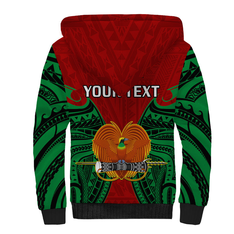 (Custom Personalised) Papua New Guinea East New Britain Province Mix Coat Of Arms Polynesian Art Sherpa Hoodie