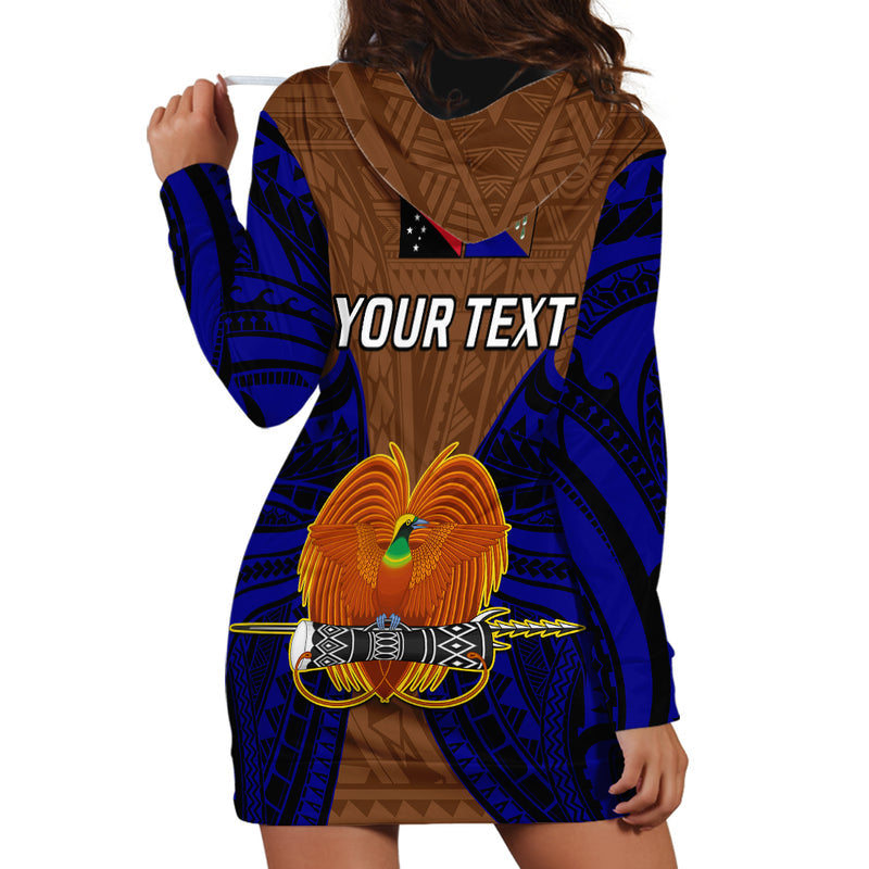 (Custom Personalised) Papua New Guinea Manus Province Mix Coat Of Arms Polynesian Art Hoodie Dress