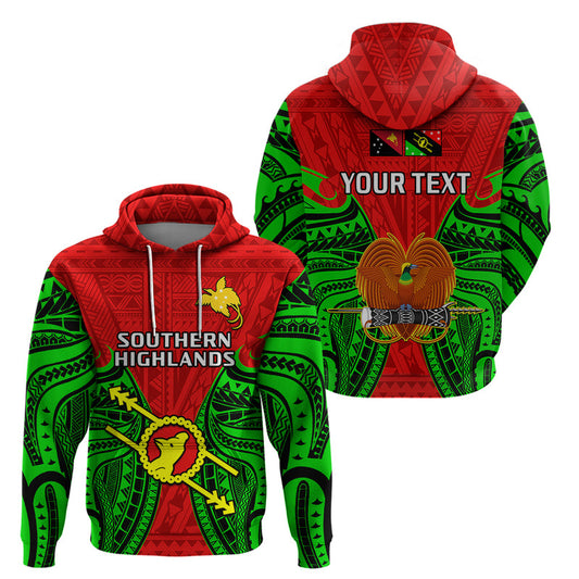 Custom Papua New Guinea Southern Highlands Province Mix Coat of Arms Polynesian Art Hoodie