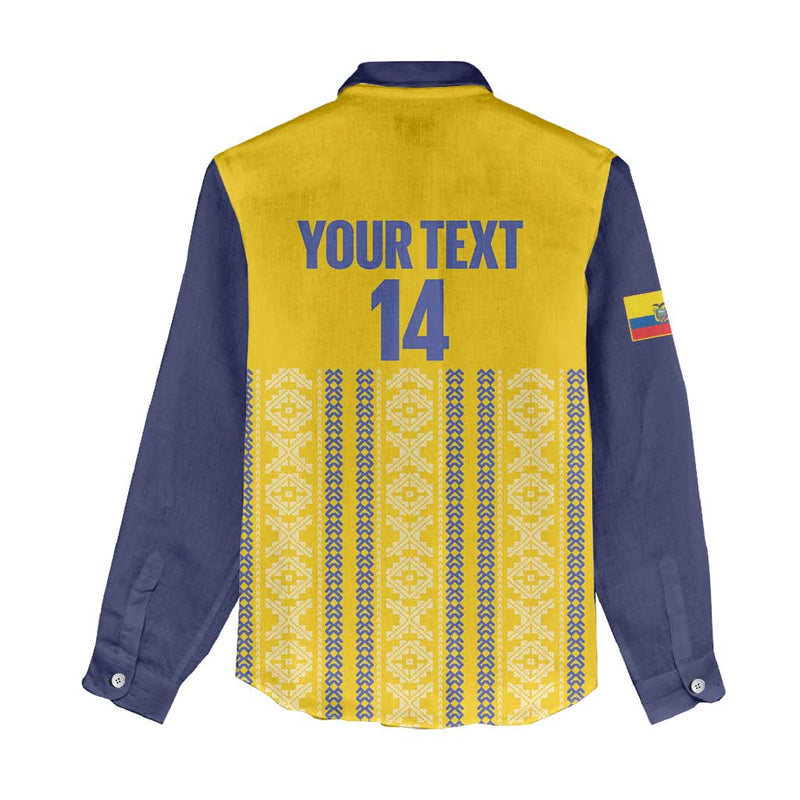 Custom Ecuador Football 2025 Come On La Tricolor Women Casual Shirt