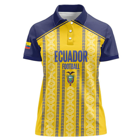 Custom Ecuador Football 2025 Come On La Tricolor Women Polo Shirt