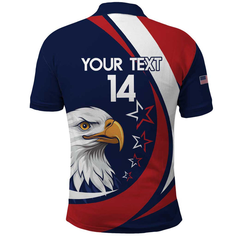 Custom USA Rugby Go Eagles Sporty Style Polo Shirt