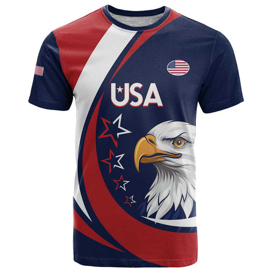 Custom USA Rugby Go Eagles Sporty Style T Shirt