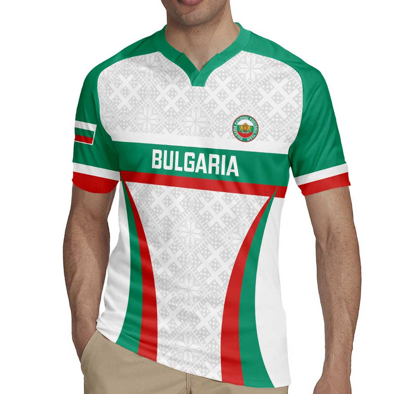 Custom Bulgaria Football Bulgarian Pattern Sporty Style Rugby Jersey