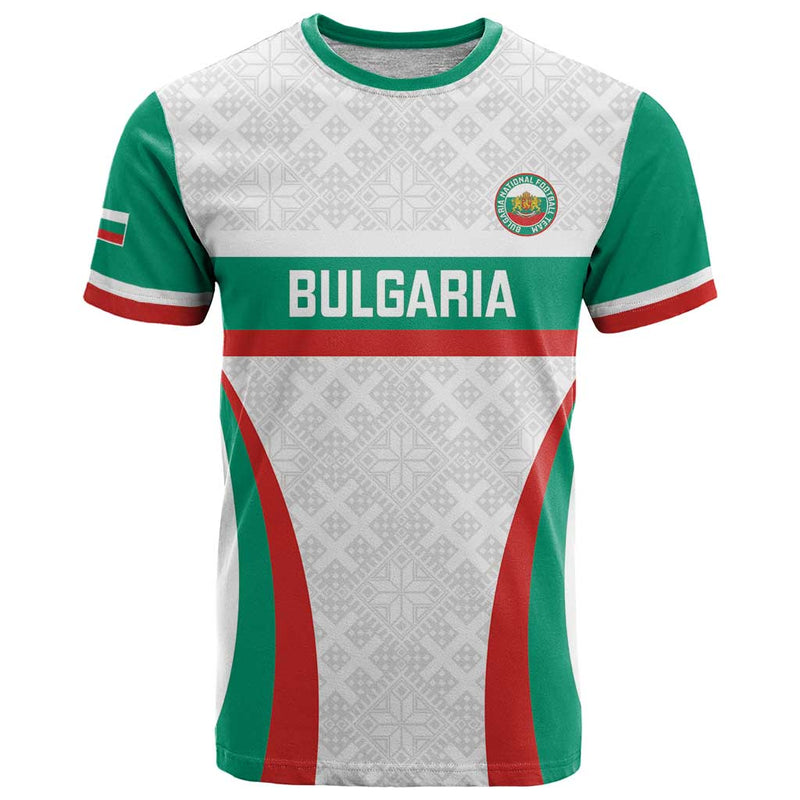 Custom Bulgaria Football Bulgarian Pattern Sporty Style T Shirt