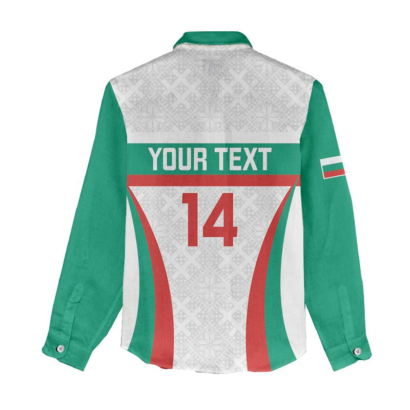 Custom Bulgaria Football Bulgarian Pattern Sporty Style Women Casual Shirt