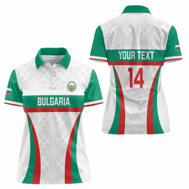 Custom Bulgaria Football Bulgarian Pattern Sporty Style Women Polo Shirt