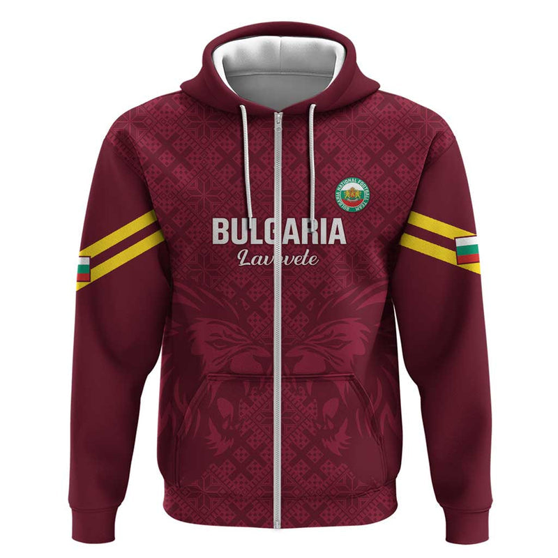 Custom Bulgaria Football Go Lavovete Bulgarian Pattern Hoodie