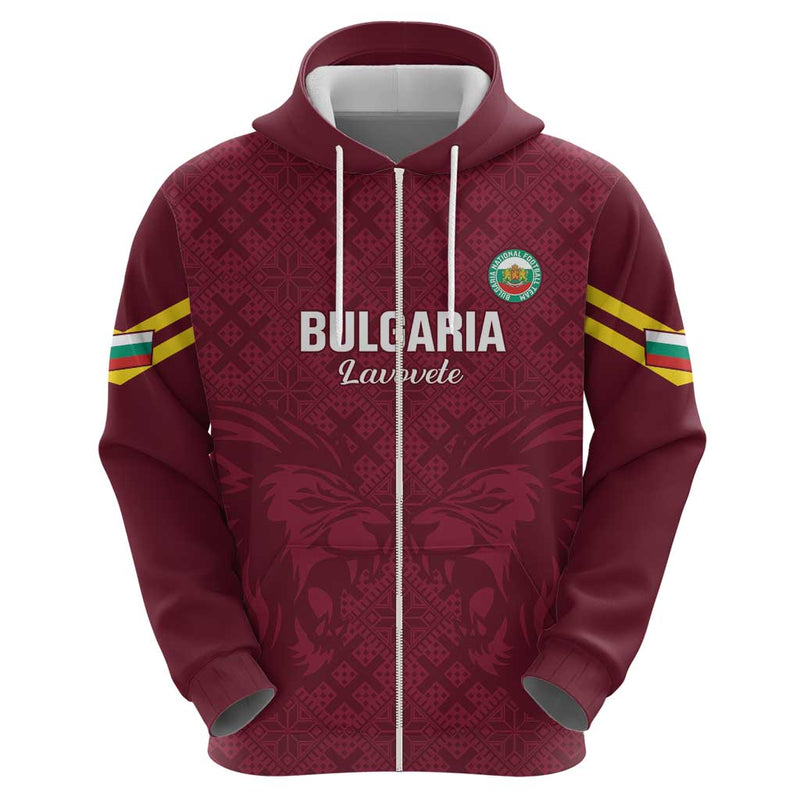 Custom Bulgaria Football Go Lavovete Bulgarian Pattern Hoodie