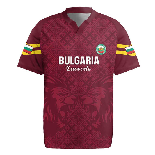 Custom Bulgaria Football Go Lavovete Bulgarian Pattern Rugby Jersey