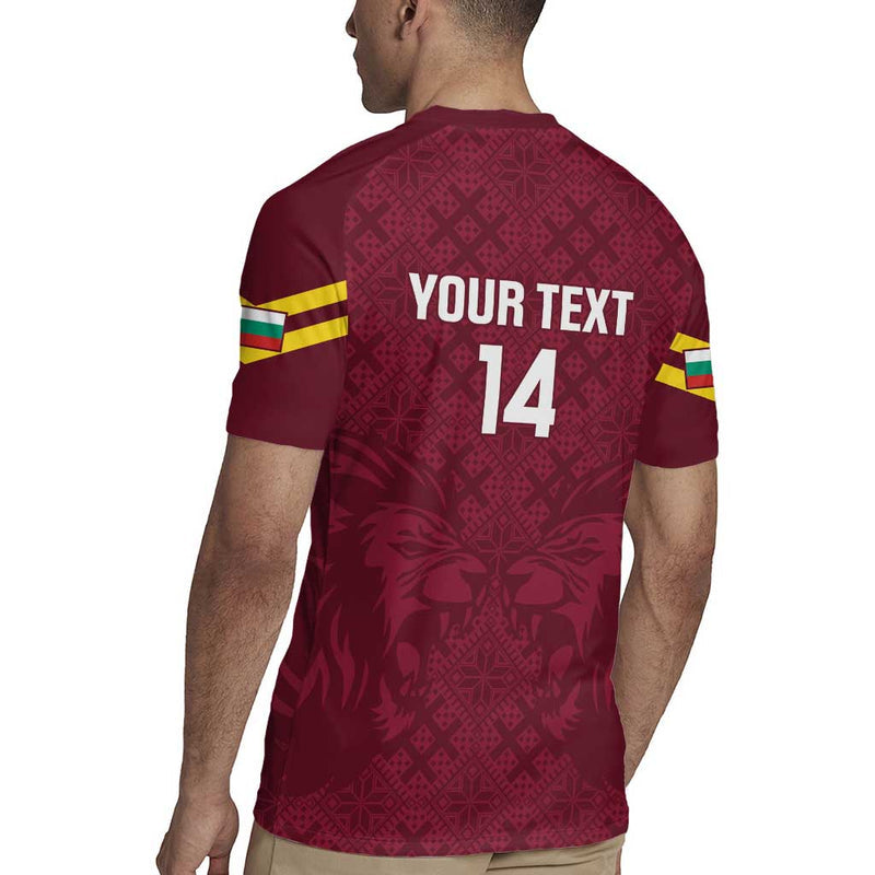Custom Bulgaria Football Go Lavovete Bulgarian Pattern Rugby Jersey