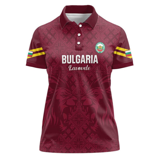Custom Bulgaria Football Go Lavovete Bulgarian Pattern Women Polo Shirt