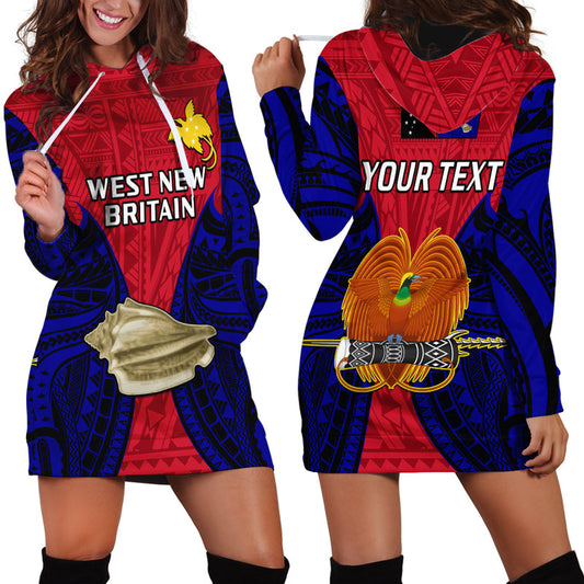 (Custom Personalised) Papua New Guinea West New Britain Province Mix Coat Of Arms Polynesian Art Hoodie Dress