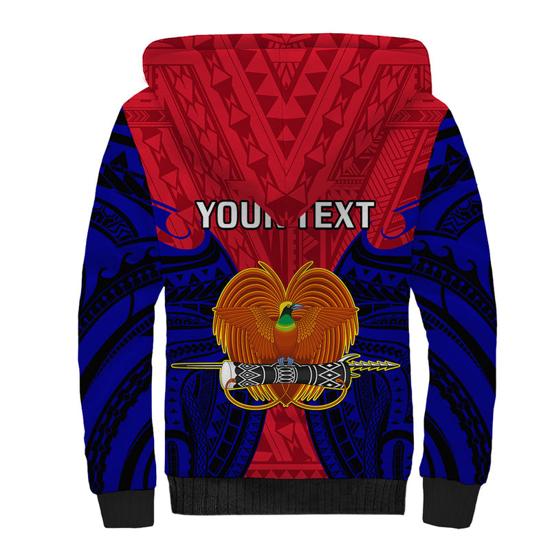 (Custom Personalised) Papua New Guinea West New Britain Province Mix Coat Of Arms Polynesian Art Sherpa Hoodie