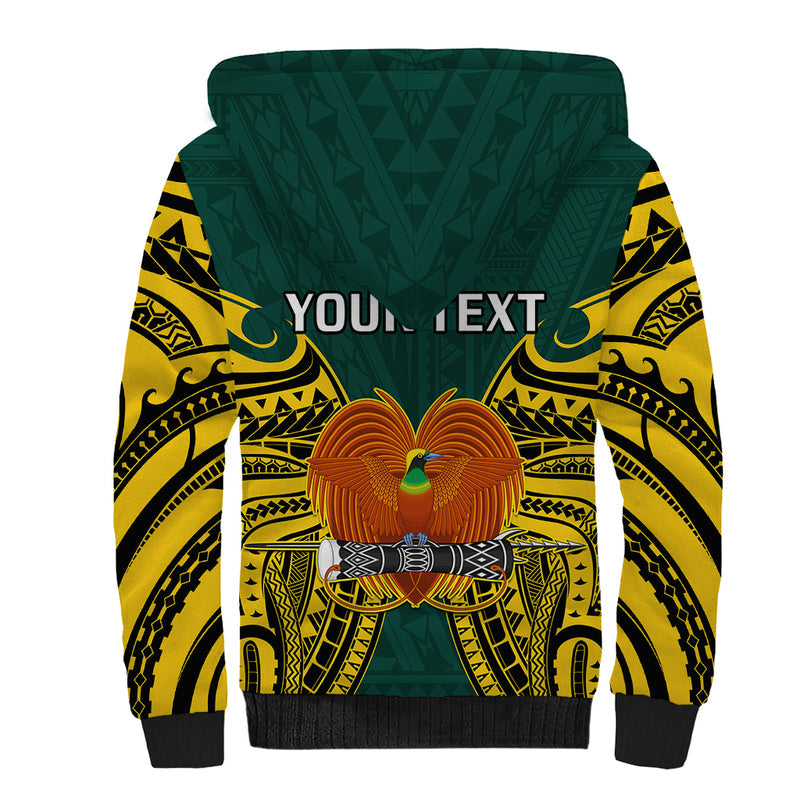 (Custom Personalised) Papua New Guinea Jiwaka Province Mix Coat Of Arms Polynesian Art Sherpa Hoodie