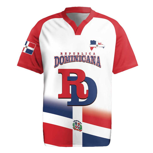Custom Dominican Republic 2025 Baseball Go Champions Flag Style Rugby Jersey