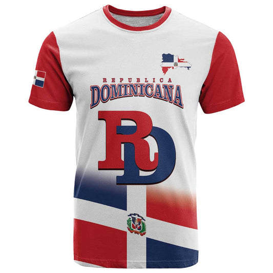 Custom Dominican Republic 2025 Baseball Go Champions Flag Style T Shirt