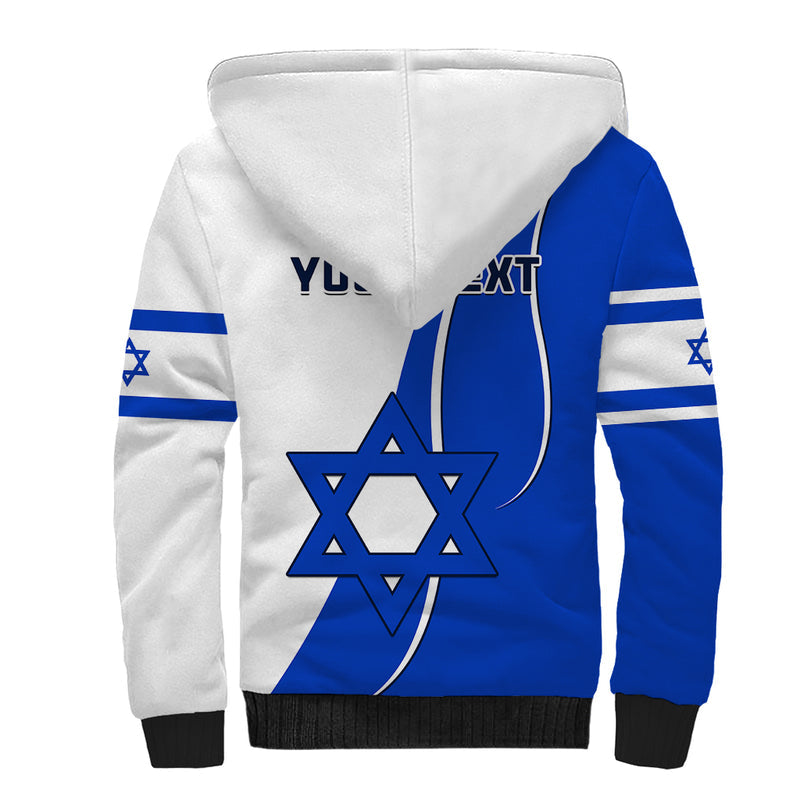 (Custom Personalised) Israel Independence Day Yom Haatzmaut Curvel Style Sherpa Hoodie