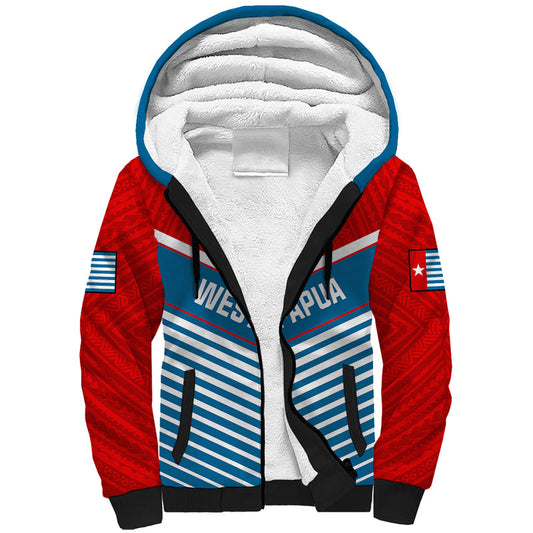 (Custom Personalised) West Papua Coat Of Arms And Morning Star Flag Sherpa Hoodie