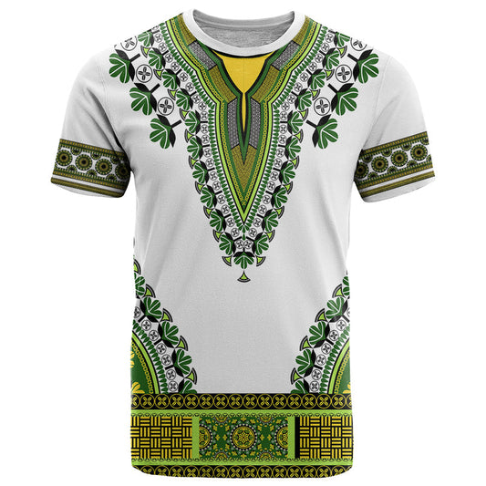 Africa African Dashiki Royal Green Version T Shirt