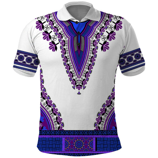Africa African Dashiki Royal Purple Version Polo Shirt