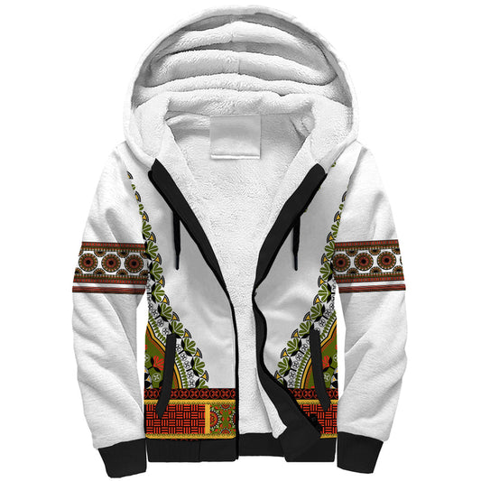 Africa African Dashiki Royal Gold Version Sherpa Hoodie