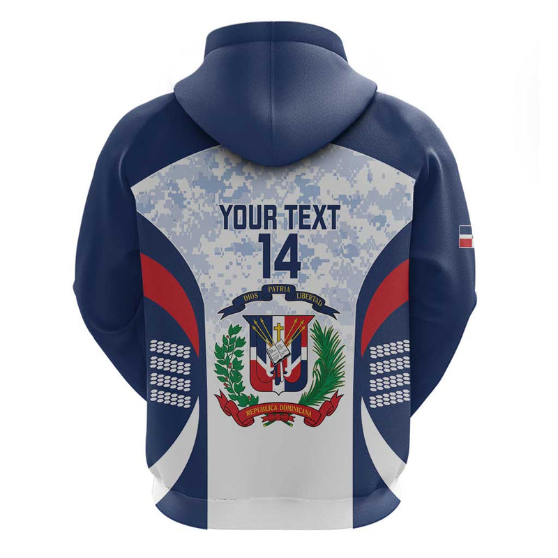 Custom Dominican Republic Football Vamos Los Quisqueyanos Hoodie