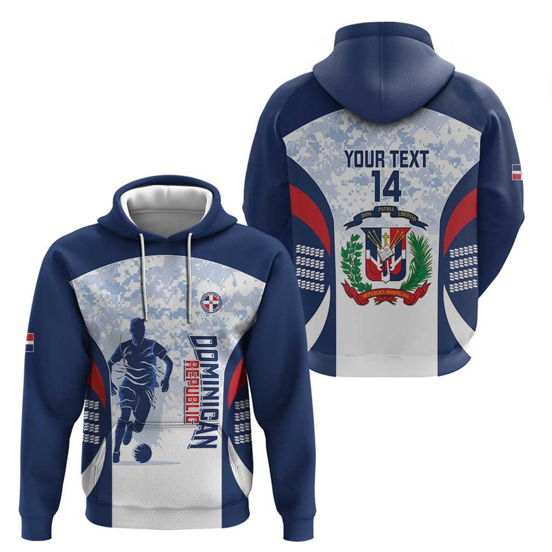 Custom Dominican Republic Football Vamos Los Quisqueyanos Hoodie