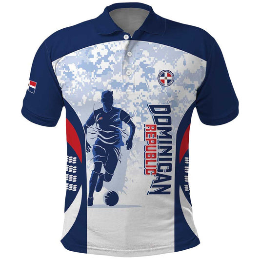 Custom Dominican Republic Football Vamos Los Quisqueyanos Polo Shirt